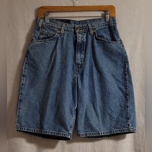Vintage Levi's 560 Loose Fit Orange Tab Denim Shorts Size 32
